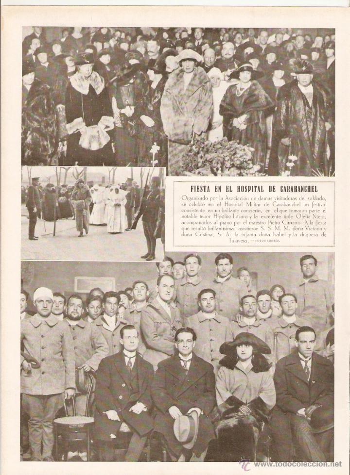 Collecting paper: A&Ntilde;O 1923 RECORTE PRENSA FIESTA EN EL HOSPITAL MILITAR DE CARABANCHEL OFELIA NIETO HIPOLITO LAZARO