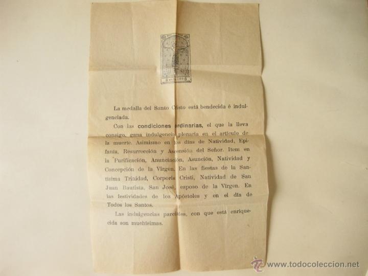 Coleccionismo: HOJA DE LA MEDALLA DEL SANTO CRISTO DE LEZO - GUIPUZCOA