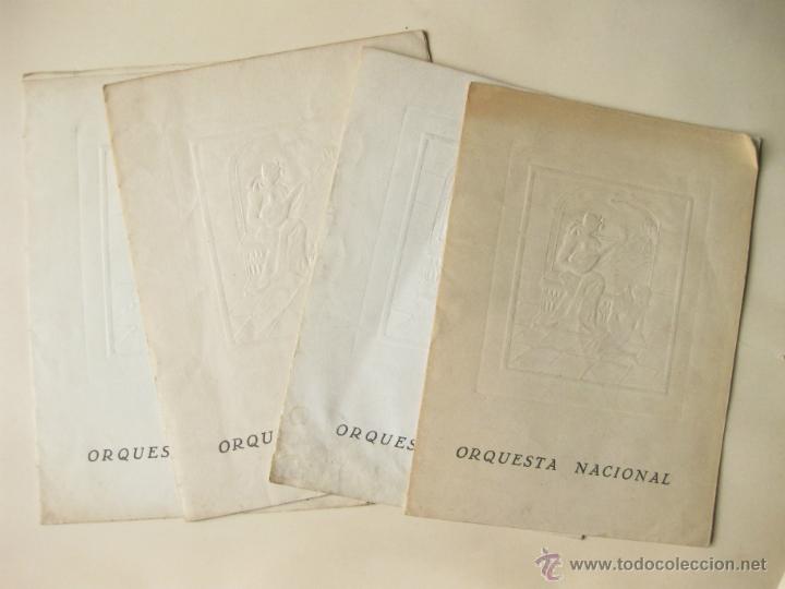 Coleccionismo: CUATRO PROGRAMAS DE LA ORQUESTA NACIONAL DE 1961 - Foto 1