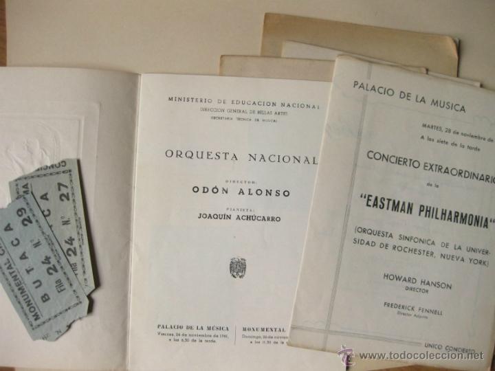 Coleccionismo: CUATRO PROGRAMAS DE LA ORQUESTA NACIONAL DE 1961 - Foto 4