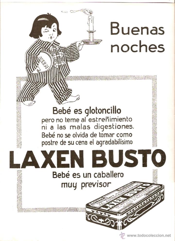 Sammelleidenschaft Papier: A&Ntilde;O 1923 RECORTE PUBLICIDAD LAXEN BUSTO LAXANTE