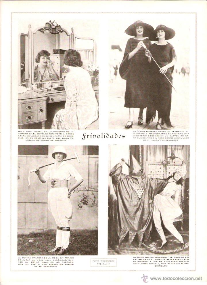 Coleccionismo: A&Ntilde;O 1923 RECORTE PRENSA MODA DEPORTIVA FEMENINA MUJER TRAJE DE JUGAR AL POLO