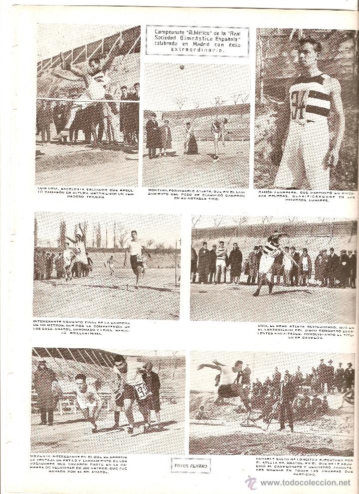 Coleccionismo: A&Ntilde;O 1922 RECORTE PRENSA DEPORTES ATLETISMO REAL SOCIEDAD GIMNASTICA ESPA&Ntilde;OLA URIA MONTINO ADARRAGA