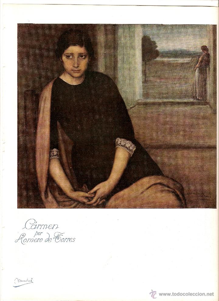 Coleccionismo: A&Ntilde;O 1922 RECORTE PRENSA PINTURA RETRATO LAMINA PICTORICA CARMEN JULIO ROMERO DE TORRES