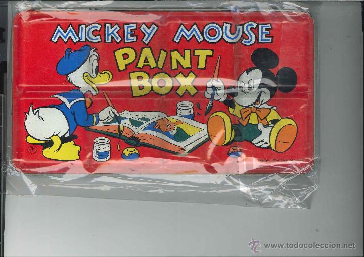 Coleccionismo: Caja pinturas de metal de mickey mouse paint box