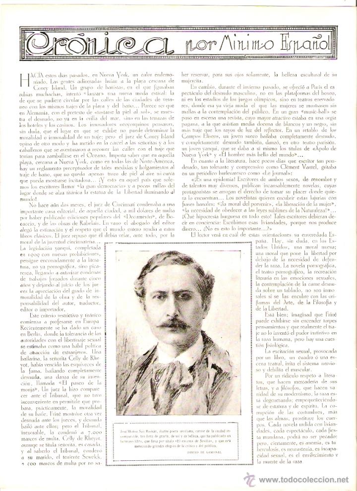Coleccionismo: A&Ntilde;O 1922 RECORTE PRENSA SEVILLA POETA POESIA JOSE MU&Ntilde;OZ SAN ROMAN DIBUJO GAMONAL