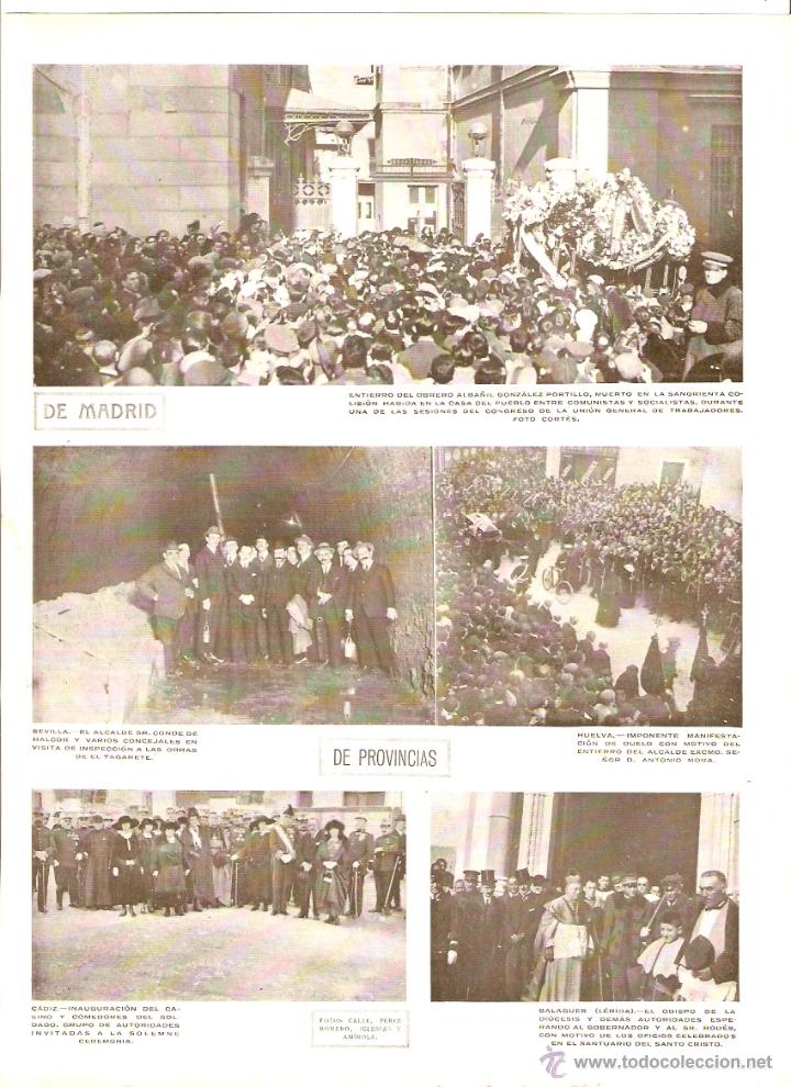 Collecting paper: A&Ntilde;O 1922 RECORTE PRENSA MADRID GONZALEZ PORTILLO HUELVA SEVILLA EL TAGARETE CADIZ CASINO BALAGUER