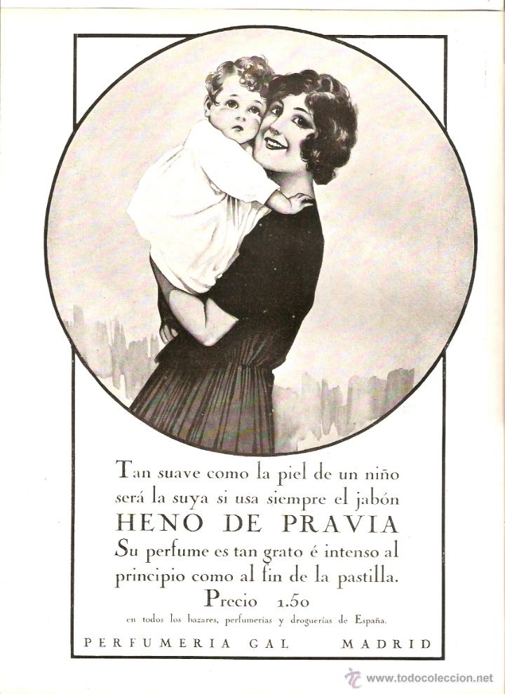 Coleccionismo: A&Ntilde;O 1922 RECORTE PRENSA PUBLICIDAD JABON HENO DE PRAVIA PERFUMERIA GAL