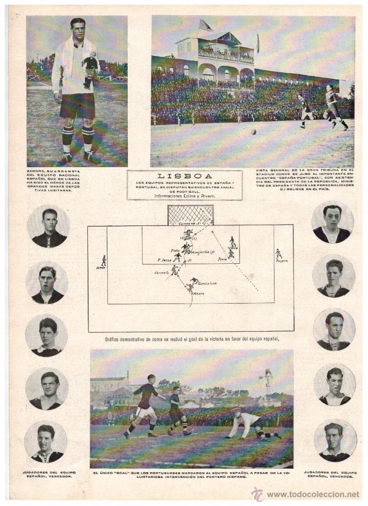 Collezionismo: A&Ntilde;O 1922 RECORTE PRENSA DEPORTES FUTBOL LISBOA ESPA&Ntilde;A PORTUGAL ZAMORA