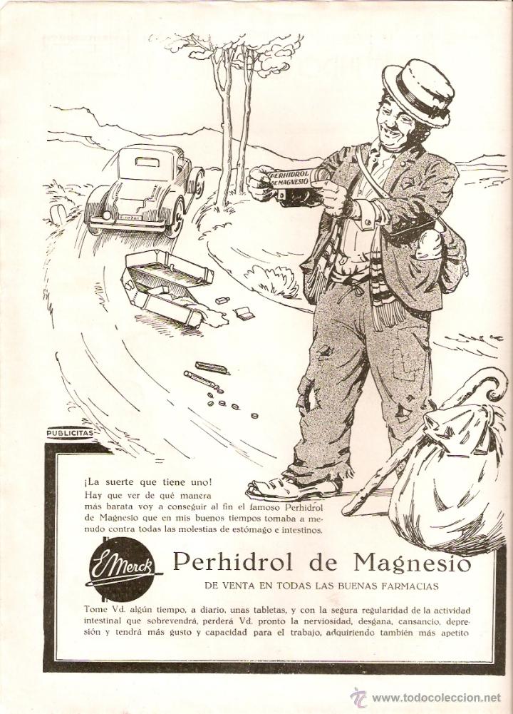 Coleccionismo: A&Ntilde;O 1930 RECORTE PRENSA PUBLICIDAD PERHIDROL DE MAGNESIO TABLETAS MERCK