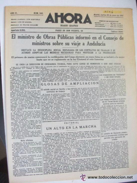 Coleccionismo: DIARIO &uml; AHORA &uml; CON NOTICIAS VARIAS , 26 ENERO 1932. FACSIMIL DEL DIARIO COMPLETO ( 26 PAGINAS)