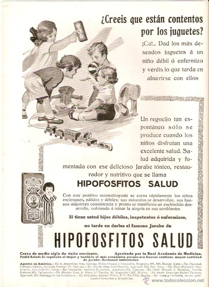 Collezionismo: A&Ntilde;O 1927 RRECORTE PRENSA PUBLICIDAD HIPOFOSFITOS SALUD