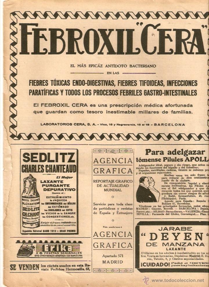 Collectionnisme: A&Ntilde;O 1927 RECORTE PRENSA PUBLICIDAD FEBROXIL CERA LABORATORIOS CERA BARCELONA