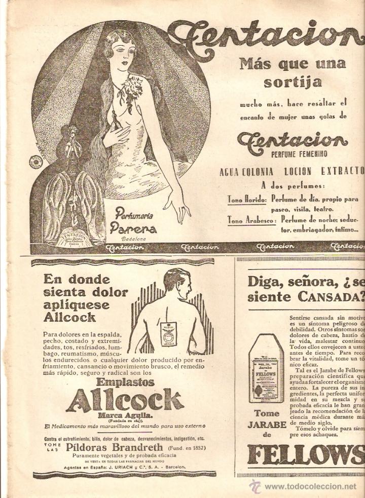 Colecionismo: A&Ntilde;O 1930 RECORTE PRENSA PUBLICIDAD AGUA DE COLONIA TENTACION PERFUMERIA PARERA BADALONA