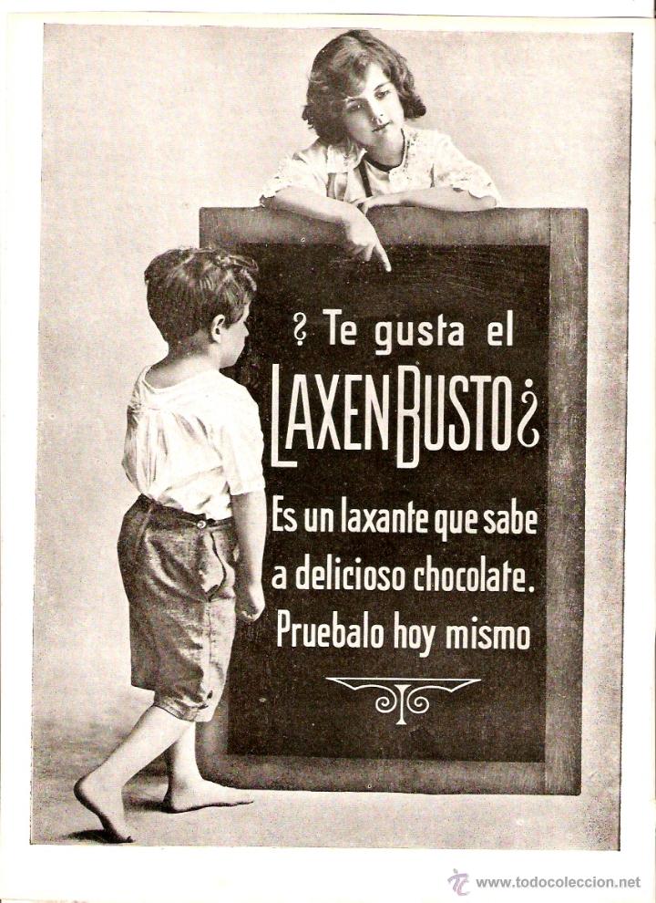 Sammelleidenschaft Papier: A&Ntilde;O 1922 RECORTE PRENSA PUBLICIDAD LAXEN BUSTO LAXANTE PURGANTE