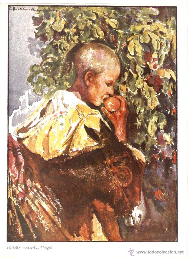 Collezionismo: A&Ntilde;O 1922 RECORTE PRENSA LAMINA PINTURA ACUARELA BARTOLOME MONGRELL RIFE&Ntilde;O