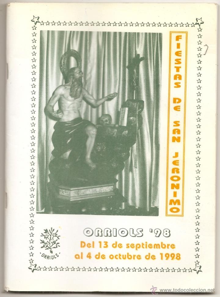 Sammelleidenschaft Papier: Valencia. Programa de las fiestas de san Jer&oacute;nimo. Orriols. 1998