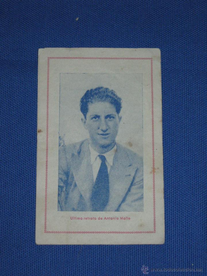 Coleccionismo: ANTIGUA ESTAMPA TRIPTICO CON EL ULTIMO RETRATO DE ANTONIO MOLLE