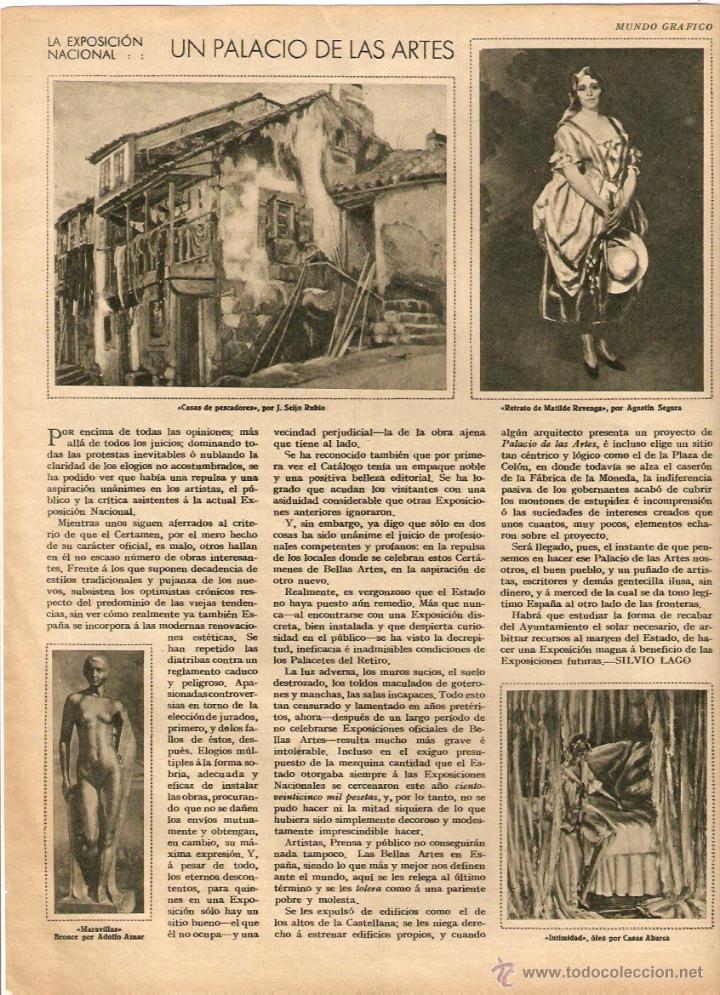 Collezionismo: A&Ntilde;O 1930 RECORTE PRENSA ARTE PINTURA MATILDE REVENGA AGUSTIN SEGURA CASAS ABARCA