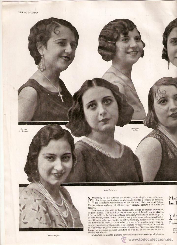 Collectionnisme: A&Ntilde;O 1928 RECORTE PRENSA CANDIDATAS REINA DE LA BELLEZA DE MADRID MISS