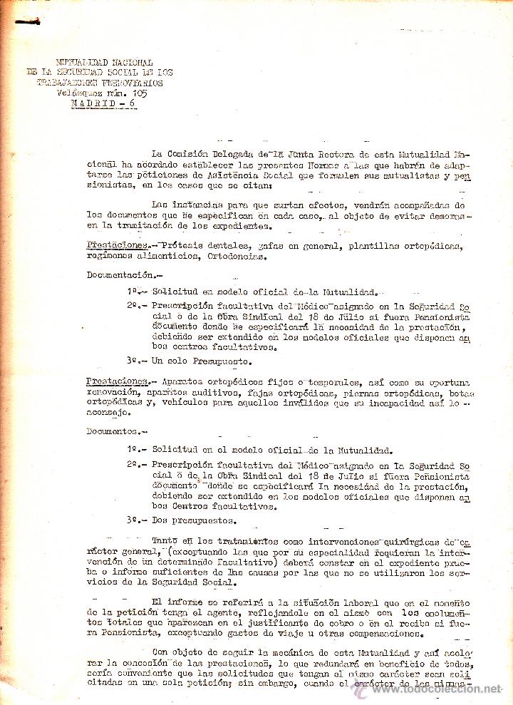 Coleccionismo: Mutualidad Nacional Trabajadores ferroviarios Tren Madrid