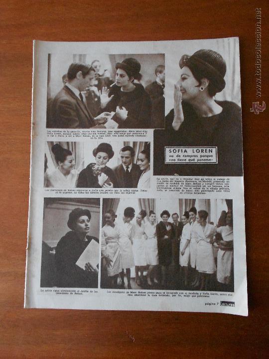 Coleccionismo: RECORTE DE PRENSA ORIGINAL: SOFIA LOREN DE COMPRAS