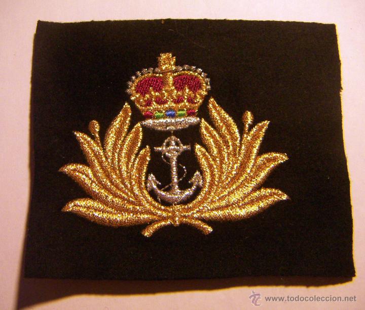 Coleccionismo: Escudo parche en tela Marina Inglesa