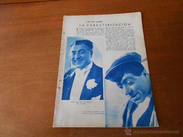 Collezionismo: RECORTE PRENSA ORIGINAL 1933: INTERESANTE ART&Iacute;CULO SOBRE TEATRO, LA CARACTERIZACI&Oacute;N