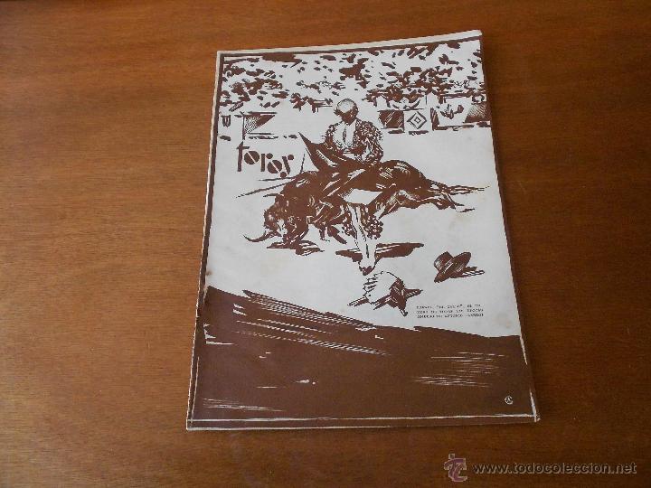 Collezionismo: RECORTE PRENSA ORIGINAL 1933: ARTICULO TOROS TEMPORADA EN VISTA ALEGRE Y TETU&Aacute;N (M. REVERTE)