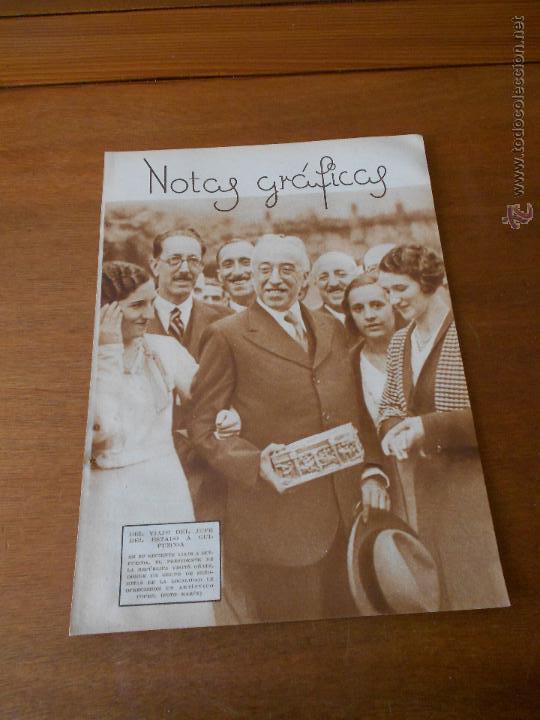 Collezionismo: RECORTE PRENSA ORIGINAL 1933: FOTOGRAFIA DE LA VISITA DEL PRESIDENTE DE LA REP&Uacute;BLICA A GUIPUZCOA