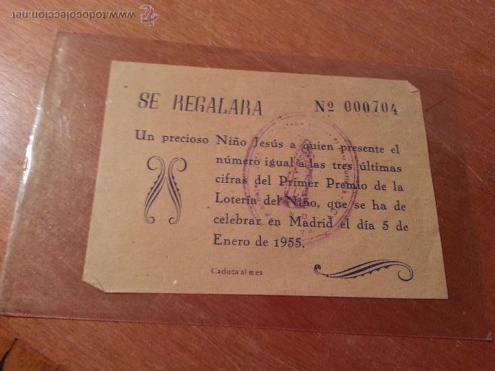 Coleccionismo: sorteo se regalara ni&ntilde;o jesus sorteo del ni&ntilde;o 1955 - sello con virgen