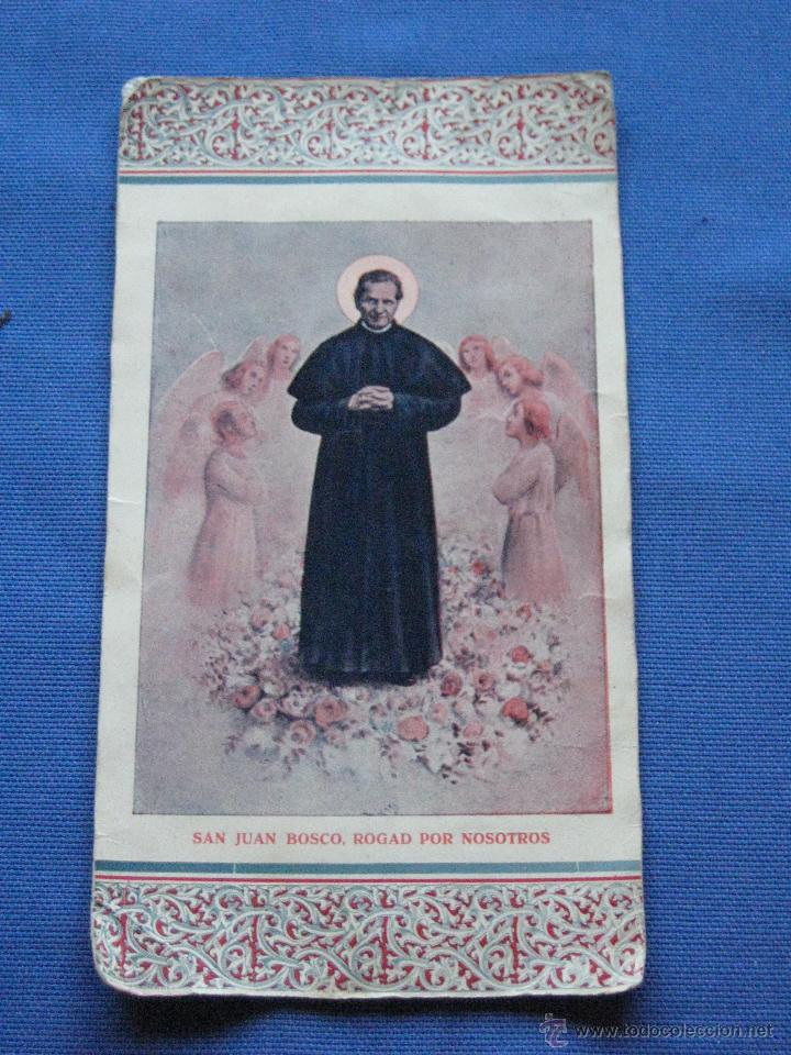 Coleccionismo: ESTAMPA SOBRE CARTULINA DE GRAN TAMA&Ntilde;O 11X21 CM - SAN JUAN BOSCO FECHADA EN 1939