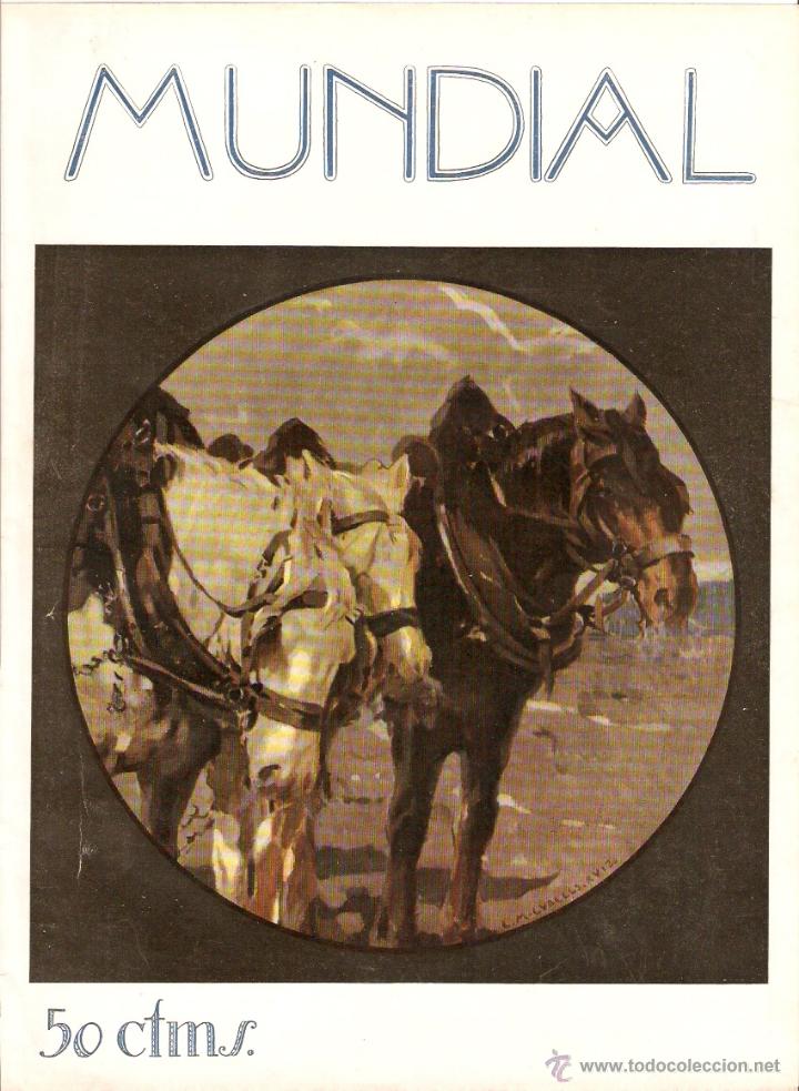 Sammelleidenschaft Papier: A&Ntilde;O 1922 LOTE DE 3 PORTADAS DE LA REVISTA MUNDIAL PINTURA DIBUJO LAMINA PICTORICA A COLOR