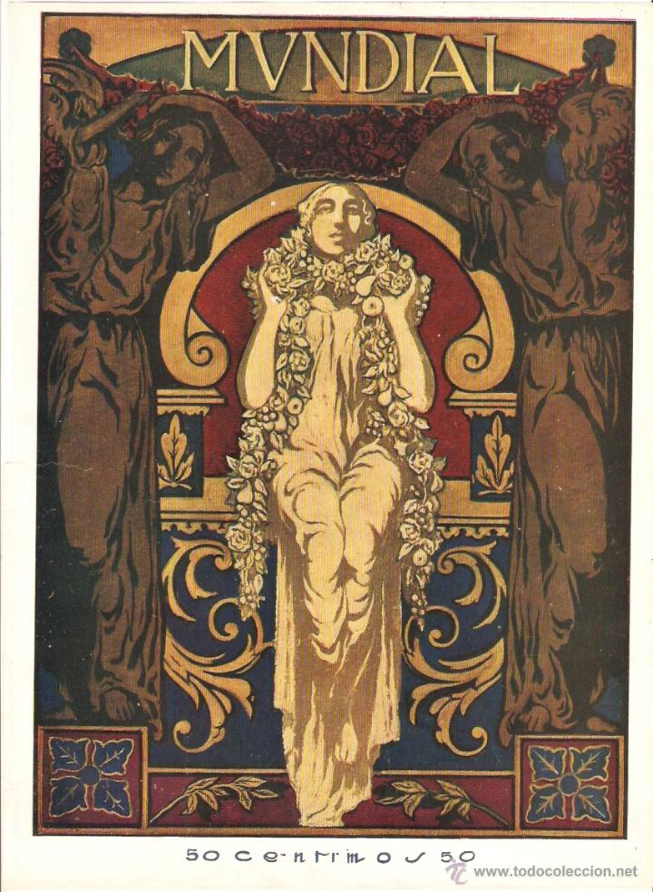 Collectionnisme: A&Ntilde;O 1922 LOTE DE 3 PORTADAS DE LA REVISTA MUNDIAL PINTURA DIBUJO LAMINA PICTORICA A COLOR
