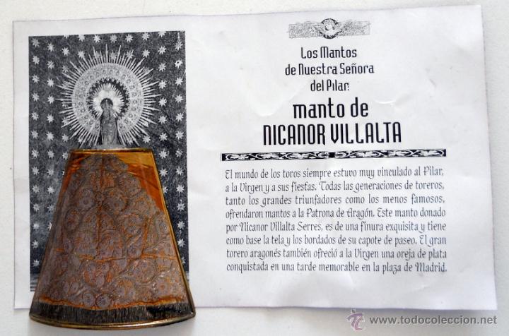 Coleccionismo: Manto VIRGEN DEL PILAR. NICANOR VILLALTA. TOROS. Colecci&oacute;n Heraldo de Arag&oacute;n. Met&aacute;lico Policromado.