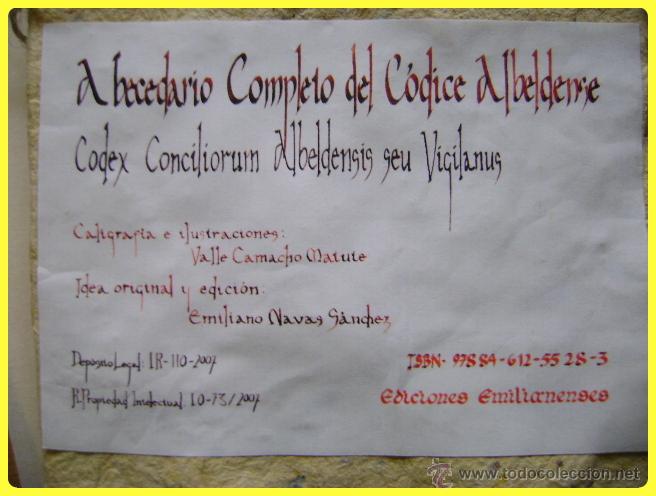 Coleccionismo: Abecedario completo del C&oacute;dice Albeldense. Ediciones Emilianenses, 2007. - Foto 3