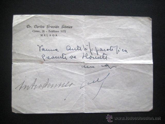 Coleccionismo: RECETA MEDICA . POSGUERRA ESPA&Ntilde;OLA A&Ntilde;OS 40. M&Aacute;LAGA.
