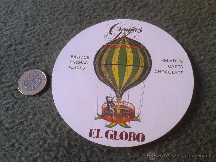 Collecting: ESCASO Y BONITO POSAVASOS A&Ntilde;OS 80 GRANJA EL GLOBO BATIDOS CREMAS FLANES HELADOS CAF&Eacute;S CHOCOLATE