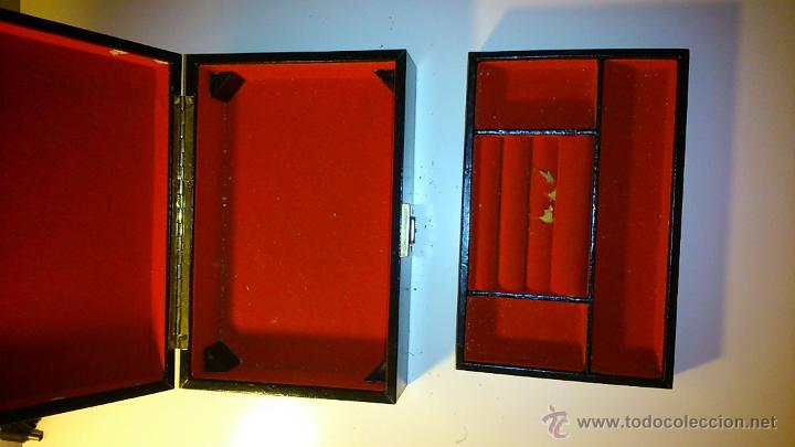 Coleccionismo: Tabaquera de madera forrada en piel. - Foto 3