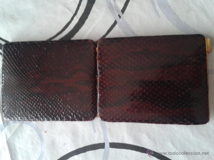 Coleccionismo: antigua Pitillera en piel de serpiente - Foto 2