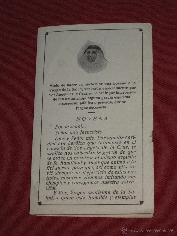 Sammelleidenschaft Papier: NOVENA A NUESTRA SE&Ntilde;ORA DE LA SALUD QUE SE VENERA EN LA CAPILLA DE LA CASA MATRIZ - HNAS DE LA CRUZ