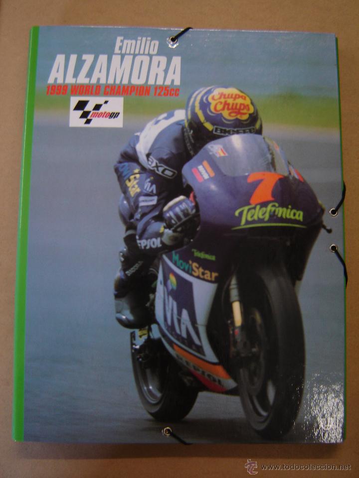 Coleccionismo: Carpeta clasificadora - Emilio Alzamora - 1999 World Champion 125 cc