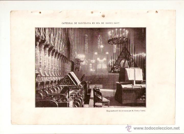 Coleccionismo: A&Ntilde;O 1902 RECORTE PRENSA CATEDRAL DE BARCELONA FOTOGRAFIA VERASCOP FONT TORNE