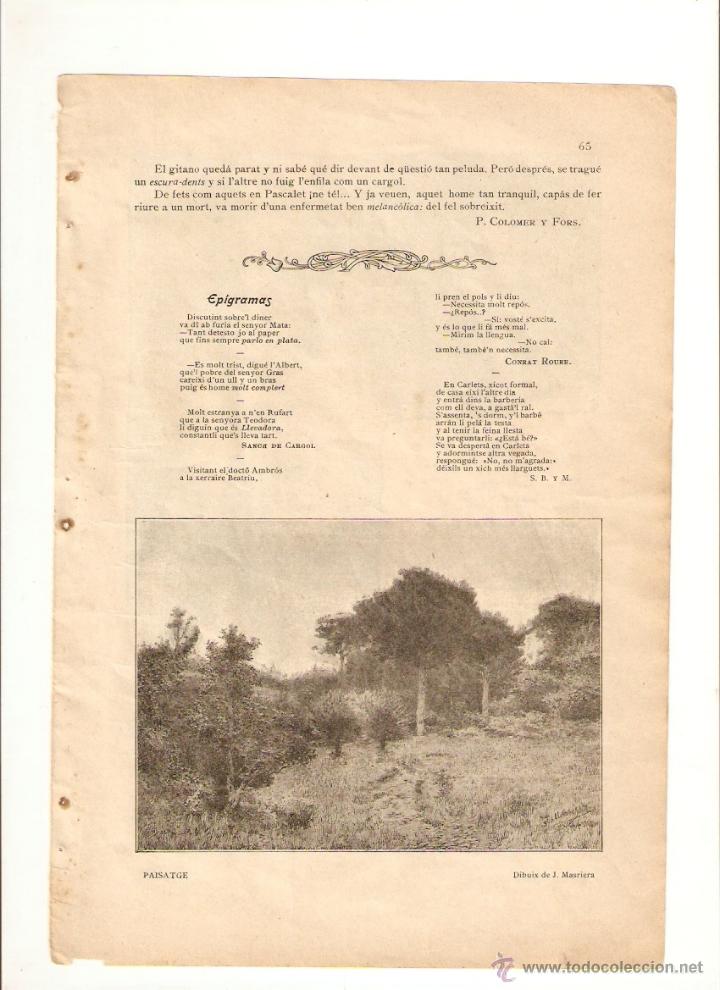 Collectionnisme: A&Ntilde;O 1902 RECORTE PRENSA EN CATALAN MODERNISMO PINTURA DIBUJO MASRIERA LLAVERIAS POESIA GUANYARENS