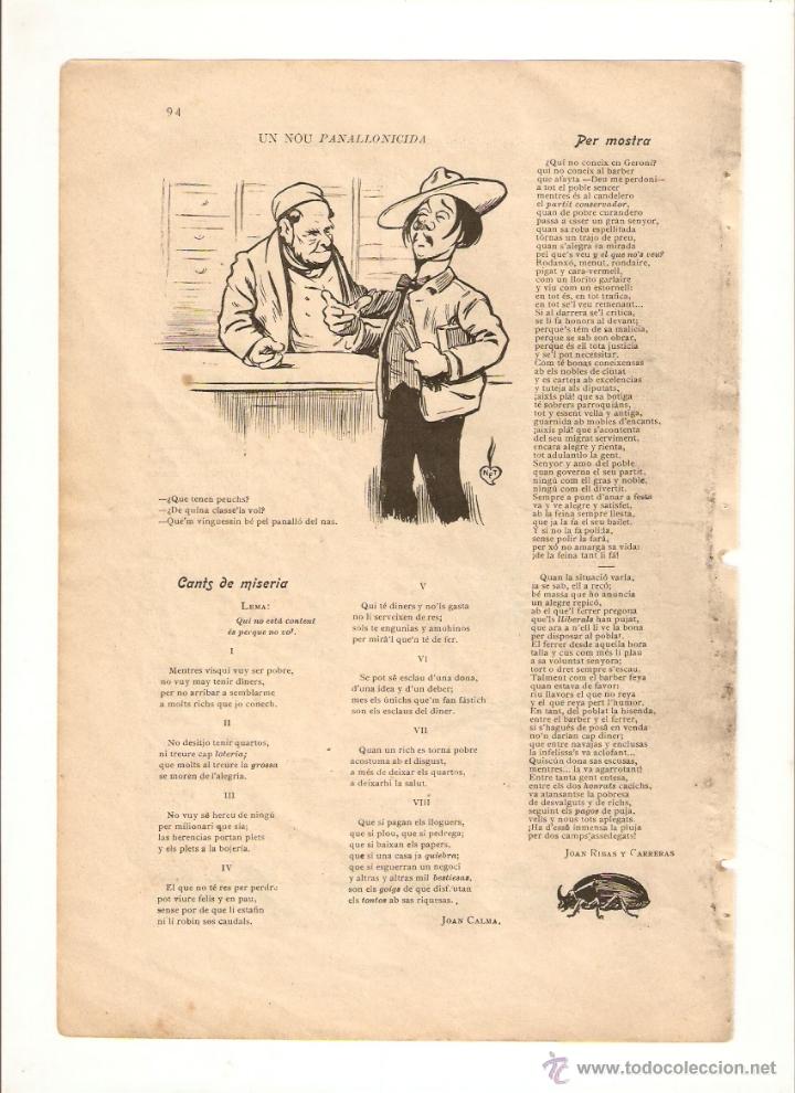 Collectionnisme: A&Ntilde;O 1902 RECORTE PRENSA EN CATALAN MODERNISMO POESIA JOAN CALMA JOAN RIBAS CARRERAS