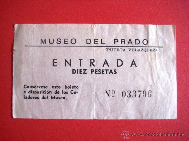 Coleccionismo: ENTRADA MUSEO DEL PRADO.. A&Ntilde;OS 60. .