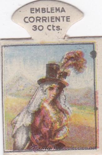 Coleccionismo: Emblema corriente Serie H n&ordm; 11 Amazona puebla de Guzman Huelva