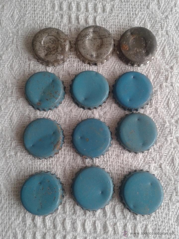 Collezionismo: CHAPA LOTE DE 12 ANTIGUAS... 9 SON DE COLOR AZUL Y 3 DE COLOR GRIS. SON BASTANTE ANTIGUAS Y RARAS