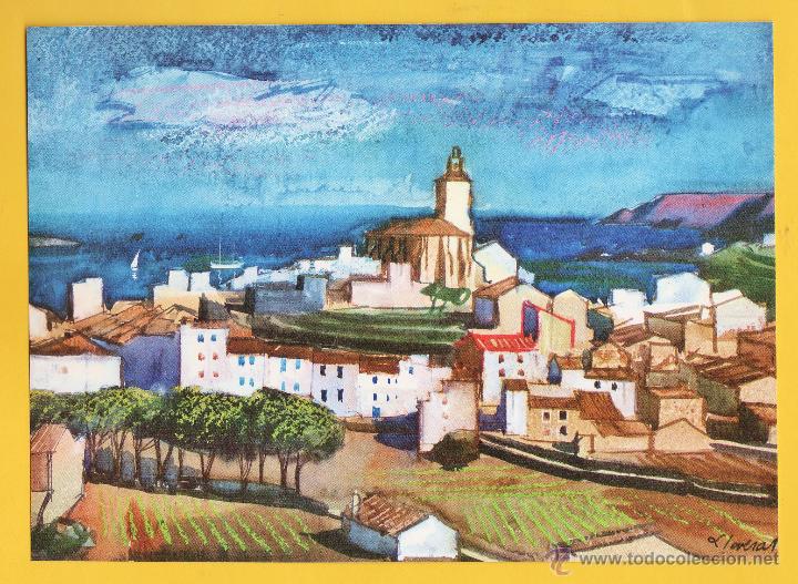 Coleccionismo: lamina - cadaques - acuarela federico lloveras - viaje artIstico espa&ntilde;a - ed. poligrafa - a&ntilde;o 1975