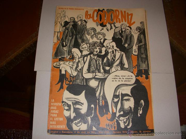 Coleccionismo: LA CODORNIZ N&ordm; 1533 - Foto 1